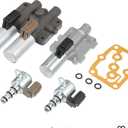 ACROPIX No.28250-P6H-024/28250-P7W-003 Transmission Shift Solenoid Replacement Fit for Honda Odyssey - Pack of 4 Silver Tone Bronze Tone Black Brown