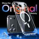 CANSHN Magnetic Compatible with iPhone 17 Pro Max Case Clear, Upgraded [Full Camera Protection] [Compatible with Magsafe] Non-Yellowing Protective Shockproof Bumper Phone Cover 6.9 Inch - Clear