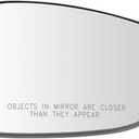 TRQ Passenger Side Mirror Glass Heated Convex Compatible with 2017-2022 Chrysler Pacifica 2020-2022 Voyager CH1325134