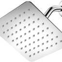 Rainfall Shower Head High Pressure, Water Saver Rain Showerheads for the Bathroom, Stainless Steel 6 inch Square Chrome, Easy to Clean and Install