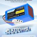 Upgraded Li-ion Battery 14.4V 4.5Ah, Shark Vacuum Battery Replacement XBT1106 for Shark SV1106 SV1112 SV1100 SV1107 XB1100 Freestyle Navigator Cordless Stick Vacuum
