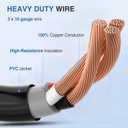 Nilight RV Generator Adapter Cord 30 Amp to 30 Amp 3 Prong Pure Copper Heavy Duty Twist Lock Male Plug 10 Gauge Wire L5-30P to TT-30R 30M/30F for RV Camper Caravan Van Trailer