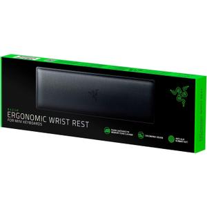 Razer Ergonomic Wrist Rest for Mini Keyboards: Plush Leatherette Memory Foam Cushion - Anti-Slip Rubber Feet