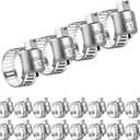 Stainless Steel Hose Clamps Assortment Kit, 20Pcs 1/4-7/16 in (6-12mm) Adjustable Worm Gear Pipe Fuel Line Hose Clamps Heavy Duty for Plumbing, Automotive