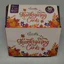 Decorably 40 Pack Foiled and Glittery 4x6in Happy Thanksgiving Cards with Envelopes & Stickers, 10 Charming Designs Thanksgiving Cards Bulk, with Printed Message Inside
