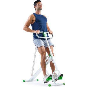 Sunny Health & Fitness Smart Row-N-Ride Glute & Leg Trainer, Foldable Squat Assist Rower with Exclusive SunnyFit App Connection (45.3"D x 19.3"W x 50"H)