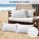 MIULEE Pack of 4 12x20 Inch Outdoor Pillow Inserts Waterproof Decorative Throw Pillow Insert, Rectangle Lumbar Garden Pillow Form for Patio Sofa Couch