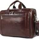 Augus Leather Briefcase for Men 16'' Laptop Messenger Bag