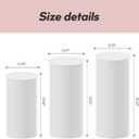 Sedeke 3PC Cylinder Pedestal for Party, Large White Cake Stand, Pedestal Display Plinth Pillars for Wedding Ceremony Birthday Party Art Decor--35.4''(L),29.5''(M),23.6''(S)