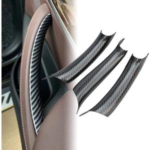 Door Pull Handle Covers Compatible with BMW X5 Series F15/F85 2014-2018, BMW X6 Series F16/F86 2015-2018 (3PCS) (Carbon Fiber)