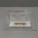 12"x16" Clear Acrylic Serving Tray with Golden Handles, Sturdy Huge Capacity Acrylic Tray for Coffee, Juice, Kitchen and Desk Organizer, Storage Tray (12"x16")