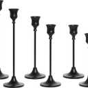 6pcs Candelabra Candle Holders, Black Taper Candle Stick Holders Set for Taper Candles, Candlesticks, Table Centerpiece, Home Decor