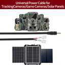 6 x Trail Camera Power Cord,5.5x2.1mm DC Plug External Power Cable Compatible with Stealth Cam,Spypoint,Moultrie,Browning,Wildgame Innovations,Muddy,Black Gate (5.5x2.1mm)