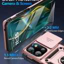 Taisairu for Motorola Moto G 2025/G 2026/G Play 2026 Case with Screen Protector & Slide Camera Lens Cover, Built-in Ring Stand Case for Moto G 2026/G 2025/G Play 2026 (Rose Gold)