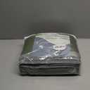 Olive Green Linen 100% Blackout Curtains for Bedroom 120 Inches Long Back Tab Hook Belt Room Darkening Thermal Insulated Black Out Curtain for Living Room Sliding Door 2 Panels Set, 52x120, 10Ft