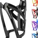 ROCKBROS Bike Water Bottle Holder Ultra-Light Bicycle Bottle Cages with Screws Tool, Universal Bike Cup Holder Rack for Road MTB Bikes (Black)