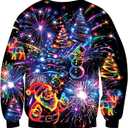 RAISEVERN Christmas Sweatshirt for Men Women Funny Pullover Xmas Top, X-Large
