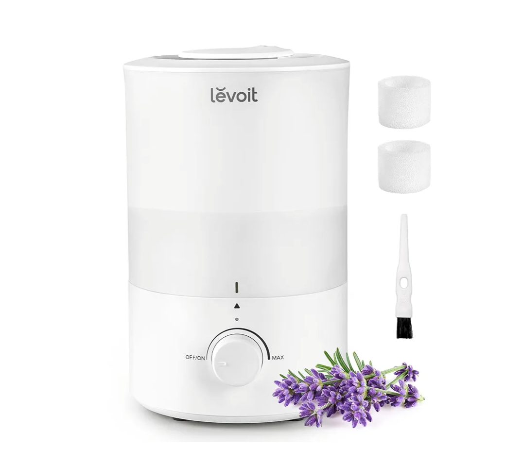 LEVOIT Humidifiers for Bedroom, Quiet (3L Water Tank) Cool Mist Top Fill Essential Oil Diffuser with 25Watt for Home Large Room, 360° Nozzle, Rapid Ultrasonic Humidification for Baby Nursery and Plant