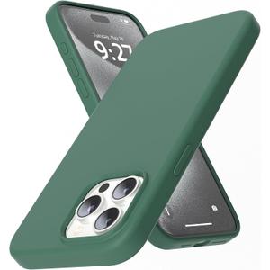 AZF for iPhone 15 Pro Case, Soft Silicone Shockproof Case with Soft Scratch-Resistant Microfiber Lining, 6.1 Inch (Pine Green)