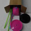 12 Pcs 90s Party Cups with Lids and Straws, 24OZ 90s Theme Party Decorations Drinking Cups Bulk for Retro Music Party Supplies Throwback Dance Birthday Party Supplies