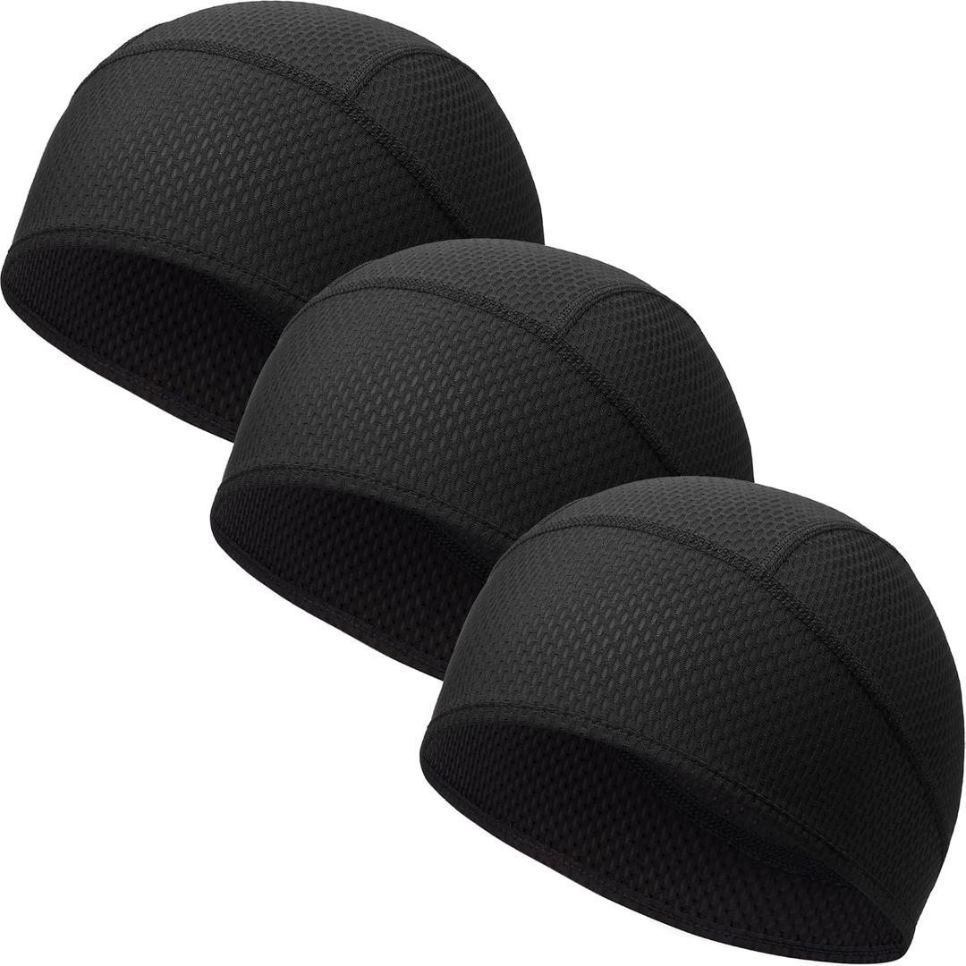 2 x 3 Pack Skull Caps for Men Women Cooling Quick Dry Helmet Liner