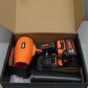 Leaf Blower Cordless with Battery and Charger,980,000 RPM,Extended Nozzle,Lightweight Handheld Design,Blower for Patio, Lawn, Yard, Deck CleaningReddish Orange