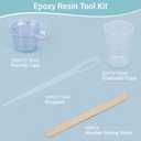 Gartful Epoxy Resin Tool Kit, 20Pack 50ml Plastic Graduated Cups, 200 Pack 40ml Disposable Measuring Cups, 10 Pack 15ml Droppers, 50 Pack Wooden Stir Sticks, Casting DIY Set for Art Craft, Pack of 280