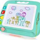SGILE Toddler Toys for Kids, Large Magnetic Drawing Board for Birthday Gift, Toys for 1 2 3 4 Year Old Girls Boys, Etch & Sketch Pad with 4 Stamps, Learning and Educational, 16 13 in, Green