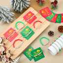 Team Naughty or Nice Gifts Christmas Party Favors 24 Set Christmas Clay Bracelets and Cards Friendsmas Party Supplies Decorations for Adults Santa Charm Women Birthday Gift