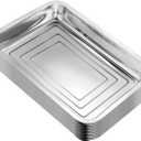 RooTrimmer Stainless Steel Plant Trays, 3Pack Multi-Purpose Tray for Indoor Outdoor Plants, Seed Starting Tray for Potted Plants(11.6 inch×15.2 inch, 1.45" Height, 5-Pack)