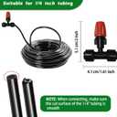 40PCS Push-to-Fit Drip Irrigation Micro Spray Emitters for 1/4 inch Irrigation Tubing, Three-Way Adjustable Atomizing Nozzle, Irrigation Dripper Sprinklers for Garden Greenhouse Agricultural