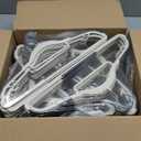 60 Pack Heavy Duty Plastic Hangers, Non Slip Clothes Hangers with Rubber Pads and 360 Hook - Thin Space Saving Hanger, Closet Organizer for Shirt, Pants, Suit, Skirt, Coat - Gray