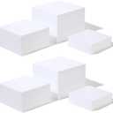 6pcs White Acrylic Food Display Risers Stands,Dessert Risers Buffet Display Stands,White Acrylic Boxes Display , Food Risers Catering Food Stands, Vendor Events Retail Food Display, Stackable Display Risers Props, Food Service Risers Set Up (8in -7in-6in - 6 Steps - White)