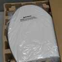 Raised Elongated Bidet Toilet Seat 18.5", Soft Close Lid, Dual Self-Cleaning Nozzles, Quick Release, Heavy-Duty PP, Stable & No Loosening, Ideal for Seniors & Limited Mobility, White