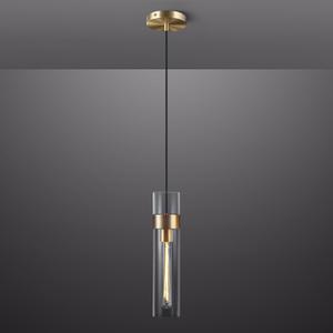 Modern Gold Pendant Light 21.6'' Pendant Lights Kitchen Island, Adjustable Height Brass Glass Pendant Light Fixtures, Large Pendant Light for Dinning Room Farmhouse Bathroom, Brass-21.6" 1 Pack