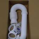 Flexible P Trap for Bathroom Sink, Flex Drain Pipe for Bathroom Sink Drain Kit and Kitchen Sink Drain Kit, 1-1/2" or 1-1/4" Expandable Sink Trap, Slip Joint or Direct Connection 1/2 Inch P Trap Kit