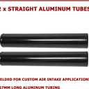8Pcs Universal Aluminum Intercooler Piping U-Pipe Black Kit with T-Bolt Clamps and Black Coupler (8Pcs 3 Inch)