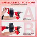 Drain Snake Hair Drain Clog Remover,SEVVETROOL Plumbing Drain Auger Snake Drill Attachment Toilet Snake Auger for Bathroom Kitchen Tub Shower Drain Clog Remover with Gloves(33ft/10M)