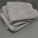 Cotton Paradise 100% Cotton Turkish Washcloth Set for Bathroom, 4 Piece Soft Absorbent Small Hand Face Towels Wash Rags, Silver Grey