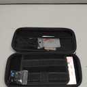 Younik Switch Case for NS Switch and Switch OLED, 11 in 1 Black Switch Accessories Kit Include Switch Carrying Case, Thumb Caps, Cute Sticker and Pendant