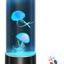 Jellyfish Lava Lamp, Jellyfish Lamp with 17 Color Changing Light, Jellyfish Tank Table Lamp, Jellyfish Aquarium Night Light, Home Office Room Desk Decor Lamp