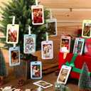 12 Pcs Christmas Picture Frame Ornaments for Tree Samll Hanging Photo Frame Ornaments 2.76 x 4.33 Inch Pastel for Christmas Tree Decor Home Party (Macaron)