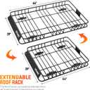 64 x 39’’ Roof Rack Cargo Basket Rooftop Cargo Carrier with Net