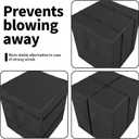 Central Air Conditioner Cover for Outside Units, AC Covers for Outside Winter with 2 Straps, Waterproof Cover Fit up to 24x24x30 inchs (Black)