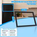 Upgraded WR24X10185 Freezer Door Seal Compatible with GE Refrigerator Freezer Door Gasket Replacement WR24X10099 1169944 AP3861330 For Hotpoint Refrigerator Door Gasket Freezer Seal Replacement Black