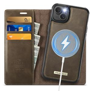 PlusnapX Wallet Case for iPhone 13 Compatible with Magsafe, 2-in-1 PU Leather Flip RFID Blocking Card Holder Stand Shockproof Magnetic Detachable Cover for iPhone 13 Case 6.1", Brown