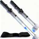 Retractable Golf Swing Training Aid, Golf Alignment Sticks for Swing Tempo & Chipping Practice, Golf Grip Trainer Right Hand with Arm Band for Beginners, Indoor Outdoor Practice