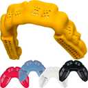 Braces Mouthguard, BulletProof: Worlds Thinnest & Strongest Sports Mouth Guard for Braces! Football Basketball Hockey Lacrosse Rugby BJJ MMA Boxing & Sleeping Mouthpiece. Adult Youth Kids Mouth Piece (Hawaiian Sun)
