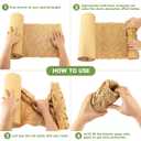 Honeycomb Packing Paper Wrap 15''x328', Substitute Alternative for Bubble Cushioning Wrap for Moving Shipping Packaging, Recyclable Moving Supplies with 48 Fragile Sticker Labels