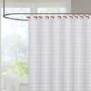 12 PCS Bear Shower Curtain Hooks Cute Shower Curtain Hook Bear Bathroom Decor White Shower Curtain Hooks for Bathroom Shower Curtain,Bedroom,Living Room Curtain